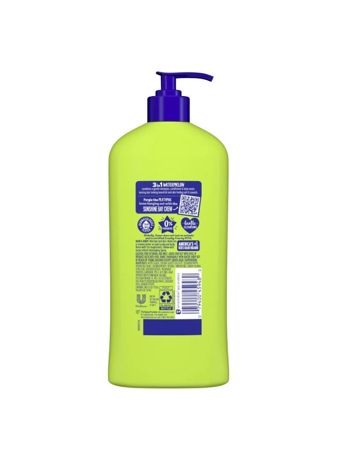 Suave Kids 3in1 Watermelon Wonder Shampoo Conditioner and Body Wash 532ml - Image 2